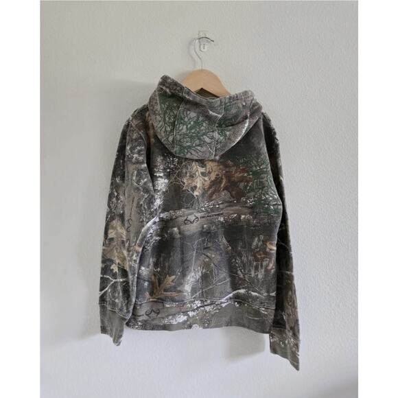 Kids Medium King's Camo Real Tree Hoodie Sweatshirt - Picture 4 of 4